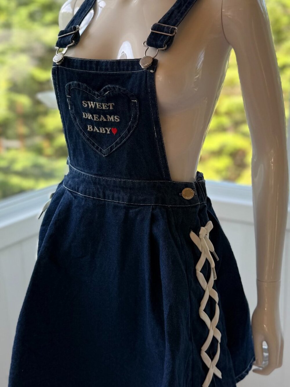 Pink Latte × SPINNS | 2019 Indigo Denim Jumper Skirt | Size JP S (Fits XXS-XS)